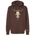 HOODIE RANCH BRAND UNISEXE BIG SKULL BRUN