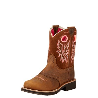 WESTERN BOOTS ARIAT YOUTH FATBABY COWGIRL SIZE 3.5M