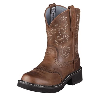 WESTERN BOOTS ARIAT FATBABY SADDLE BROWN 5.5B