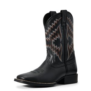 WESTERN KID ARIAT BOOTS TYCOON BEAR BLACK 