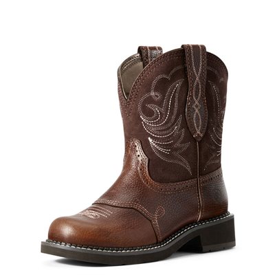 WESTERN ARIAT WOMEN BOOTS FATBABY HERITAGE DAPPER BROWN SZ.6.5