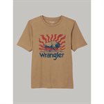 WRANGLER BOY T SHIRT BISON WAVE BEIGE 