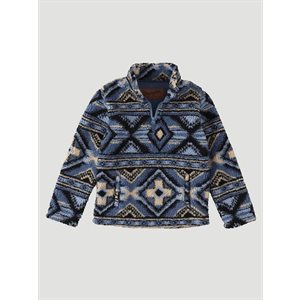 PULLOVER EN SHERPA GARCON WRANGLER BLEU AZTEC 