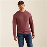 ARIAT LONG SLEEVE TSHIRT BURGUNDY SZ.L