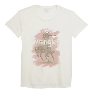 WRANGLER BOYFRIEND COWBOY TSHIRT LADIE CREAM 