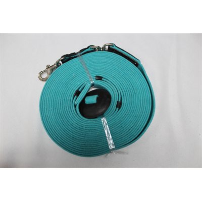 LUNGE LINE COTTON WEB WITH SNAP AND DONUT 35' GREEN