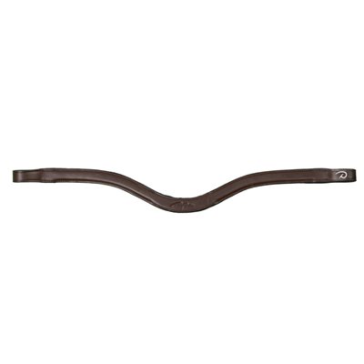 DY'ON V SHAPED FLAT LEATHER BROWBAND NEW ENGLISH COLL.BROWN COB