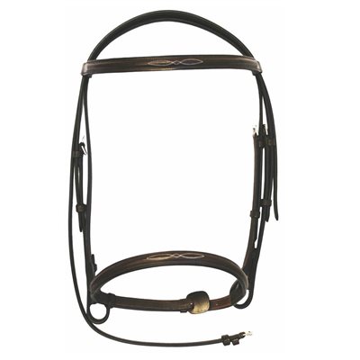 HENRI DE RIVEL BRIDLE FANCY RAISED BROWN