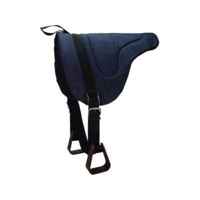 12'' BAREBACK SADDLE PAD W / STIRRUPS BLACK