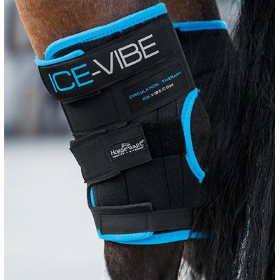 BANDAGE ICE VIBE POUR JARRET (NOIR / AQUA) FULL