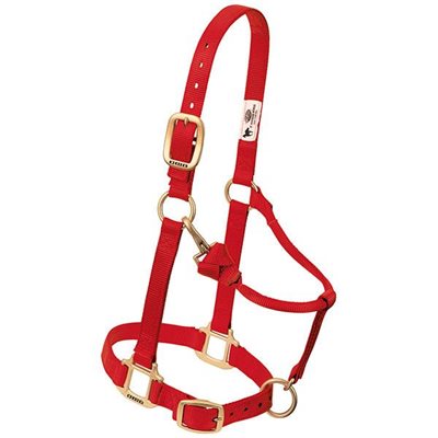 WEAVER HALTER ADJUSTABLE CHIN&THROAT LARGE RED