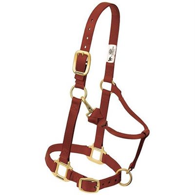 WEAVER HALTER ADJUSTABLE CHIN&THROAT LARGE CINNAMON