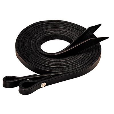 BLACK LEATHER SPLIT REINS 5 / 8X7'