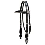 BRIDE NOIR-SUR-NOIR HEADSTALL_