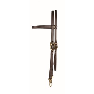 BIOTHANE BRIDLE SNAP BRASS BROWN 5 / 8''