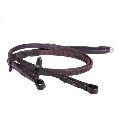 QHP REIN RUBBER SOFT BROWN FULL 