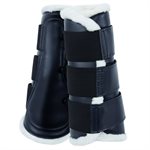 HORZE GHENT BRUSHING BOOTS WITH FAUX FUR LINING NAVY SMALL