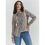 CHEMISE WRANGLER FEMME RETRO DOBBY RAYÉE SOUTHWESTERN XSMALL