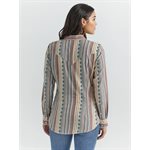 CHEMISE WRANGLER FEMME RETRO DOBBY RAYÉE SOUTHWESTERN XSMALL