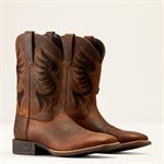 WESTERN ARIAT MEN BOOTS COWPUNCHER BROWN OILED SZ.8 EE