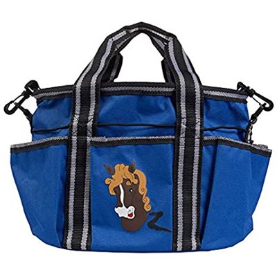 SAC A GROOMING HORZE AVEC BROSSES BLEU ROYAL