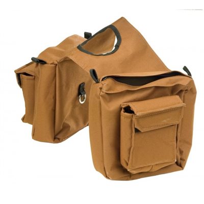 SMALL NYLON BROWN POMMEL BAG LAMI CELL