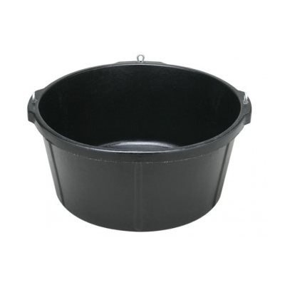 MANGEOIRE (TUB) FORTEX NOIR AVEC CROCHET. 6 GAL / 24L