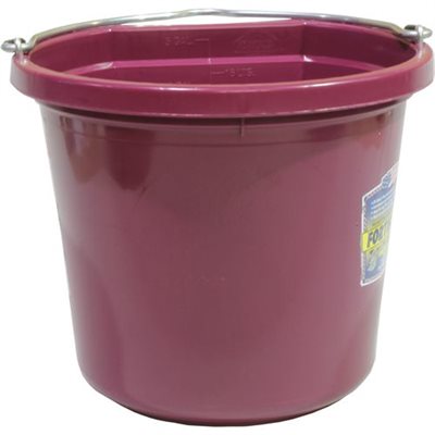 FORTIFLEX 20 QT FLAT BACK BUCKET BURGUNDY