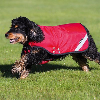 COUVERTURE CHIEN RAMBO DUO ROUGE NOIR XXSMALL