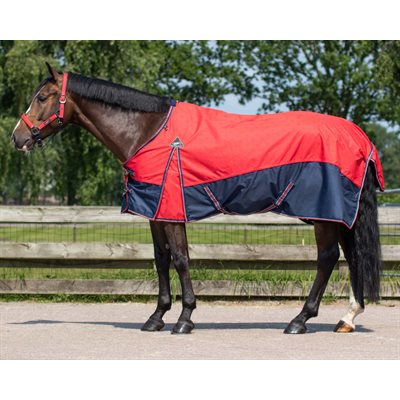 QHP TURNOUT BLANKET DIAMOND NO FILLING 0G RED / NAVY 84''