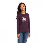 YOUTH ARIAT DREAM LS T-SHIRT MULBERRY GR.MEDIUM / 10