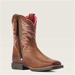 BOTTES ARIAT FILLE FIRECATCHER ROWDY ZIP BRUN / ROSE GR.9