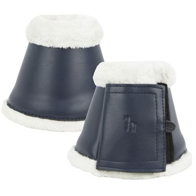 HORZE GHENT BELL BOOTS WITH FUR NAVY SZ:XLARGE