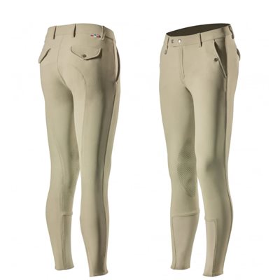 HORZE GRAND PRIX TAN MEN KNEE PATCH SILICONE BREECHES 36