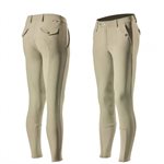 HORZE GRAND PRIX TAN MEN KNEE PATCH SILICONE BREECHES 