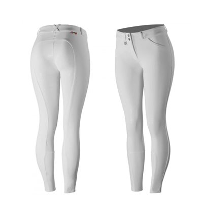 HORZE WOMENS GRAND PRIX SILICON FULL SEAT BREECHES WHITE 22