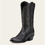 ARIAT WESTERN BOOT HERITAGE WESTERN R TOE BLK / DEERTAN SZ.7