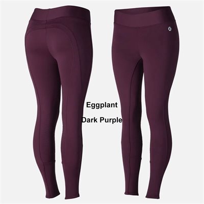 HORZE WINTER ACTIVE WOMEN SILICONE KNEE PATCH TIGHTS PURPLE 26