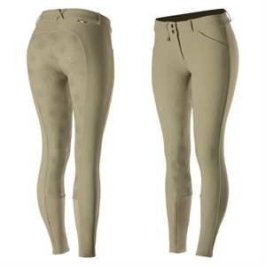 HORZE WOMENS GRAND PRIX SILICONE FULL SEAT BREECHES TAN 