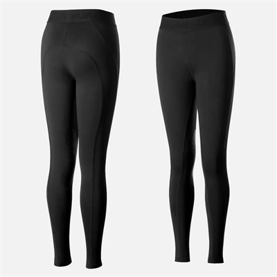 HORZE BREECHES MADISON KIDS KNEE PATCH BLACK 