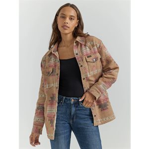 WRANGLER WOMAN SHACKET JACKET AZTEC BROWN / TAN