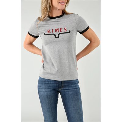 KIMES RANCH TECH T-SHIRT WOMEN GREY HEATHER SZ.MEDIUM