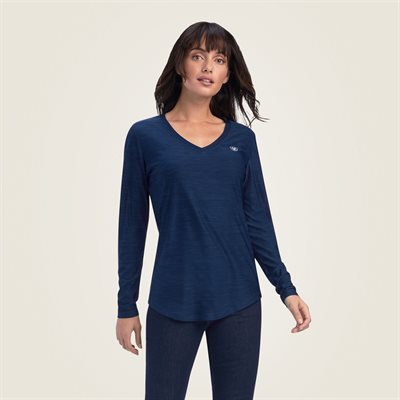 ARIAT LAGUNA WOMEN LS TOP NAVY GR:LARGE