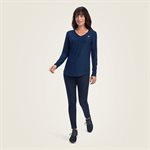 ARIAT LAGUNA WOMEN LONG SLEEVE TOP NAVY XSMALL