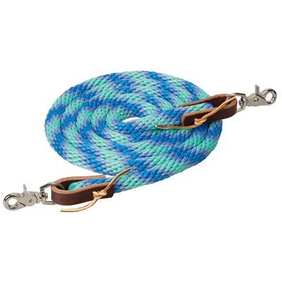 POLY ROPER REINS 3 / 8X8' MINT / LAVANDER / FRENCH BLUE