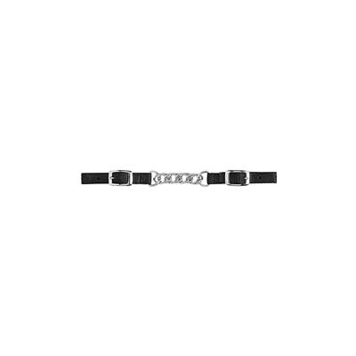 GOURMETTE EN NYLON NOIR CHAINE DOUBLE DE 3 1 / 2''