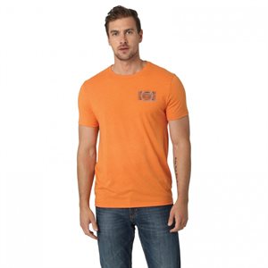 T-SHIRT WRANGLER HOMME VINTAGE BUCKLE ORANGE / NOIR