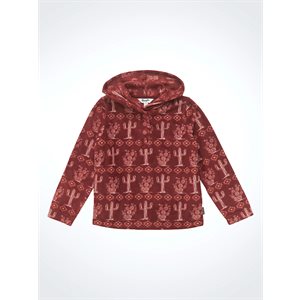 HOODIE POLAR WRANGLER FILLE BOURGOGNE CACTUS