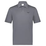 MENS POLO RANCH BRAND GREY LOGO BLACK