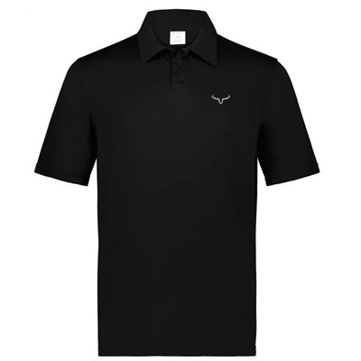 MEN POLO RANCH BRAND BLACK LOGO SILVER SMALL